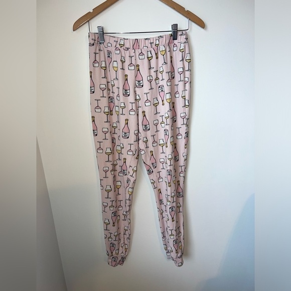 KIKIT Pink Wine Plush Pajama Lounge Set Long Sleeve Pants Sleepwear Set Small - Picture 8 of 8